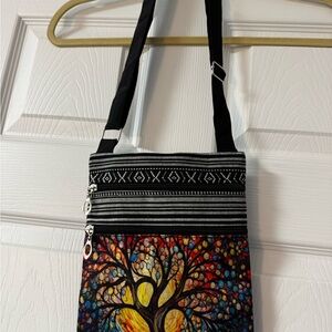 Colorful Tree Design Crossbody Bag